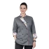 Bluza kucharska damska szara rekaw długi lamówka wzór W2 (1053) roz. M – bluza kucharska – odzież gastronomiczna